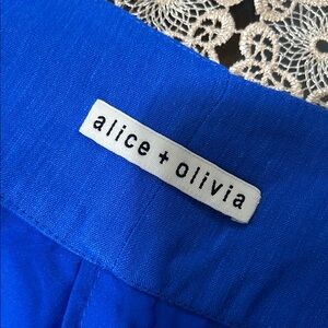 Alice + Olivia Vibrant Royal Blue Top with Branded Label